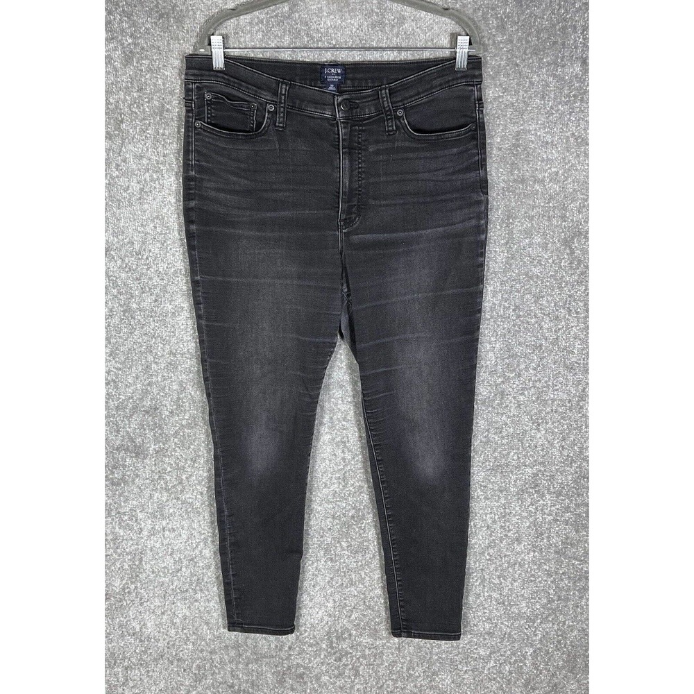 J Crew High Rise Skinny Jeans Womens Size 32‎ Stretch Black Denim